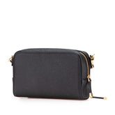ディオール カロ ダブルポーチ 斜め掛け ショルダーバッグ ブラック レザー レディース Dior 【中古】